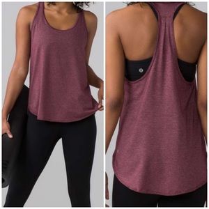 Lululemon 105 Singlet Heather Bordeaux Drama